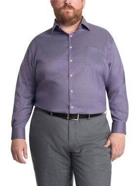 New Michael Kors Travel Stretch Dress Shirt In Purple Haze Size 18 1/2